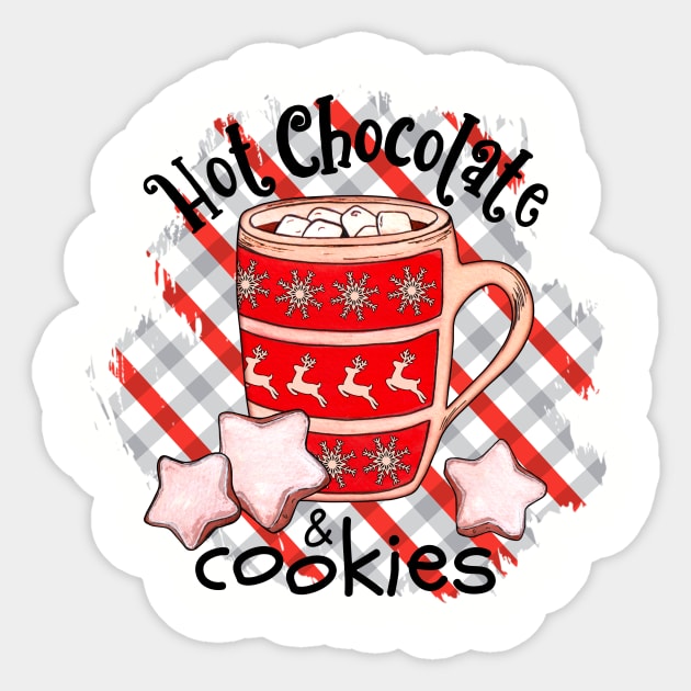 Hot Chocolate and Cookies Sticker by Designs by Ira